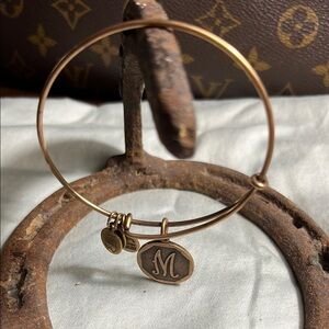 Alex and Ani Gold Monogram Bracelet